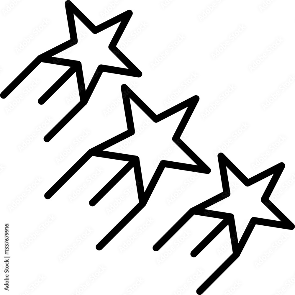 Obraz premium Shooting star Icon