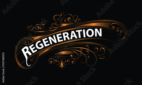 REGENERATION lettering custom style design