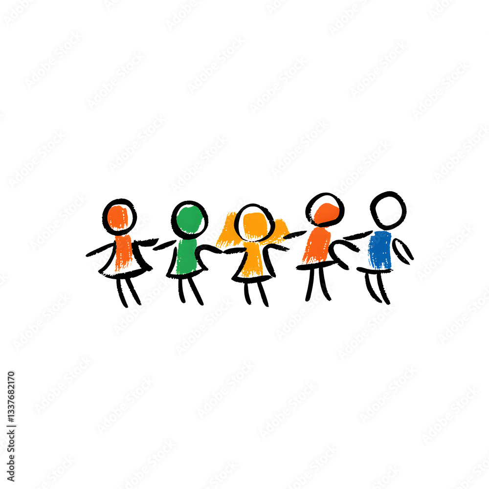 Colorful stick figures of three happy people celebrating, perfect for fun or community themes, on a white and transparent background, PNG. Colorful stick figures of three happy people celebrating, perfect for fun or community themes, on a white and transparent background, PNG.