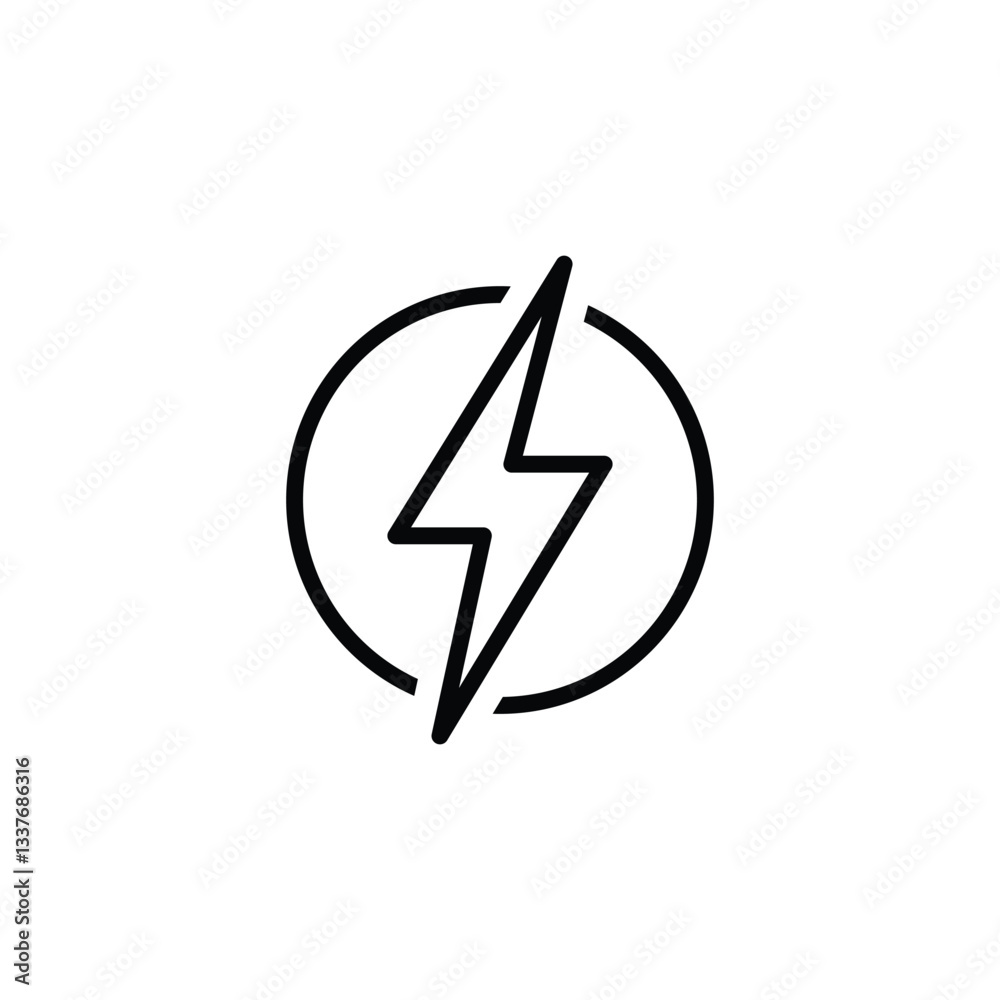 lightning icon vector. lightning bolt icon lightning icon vector. lightning bolt icon