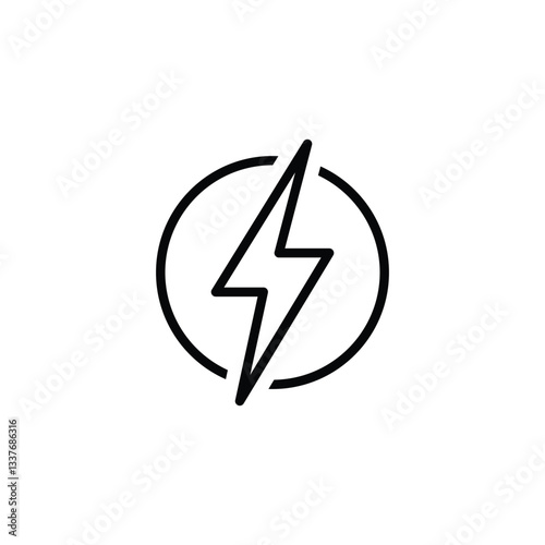 lightning icon vector. lightning bolt icon