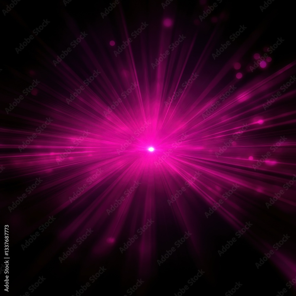 Obraz premium A bright pink galaxy with a purple star in the center