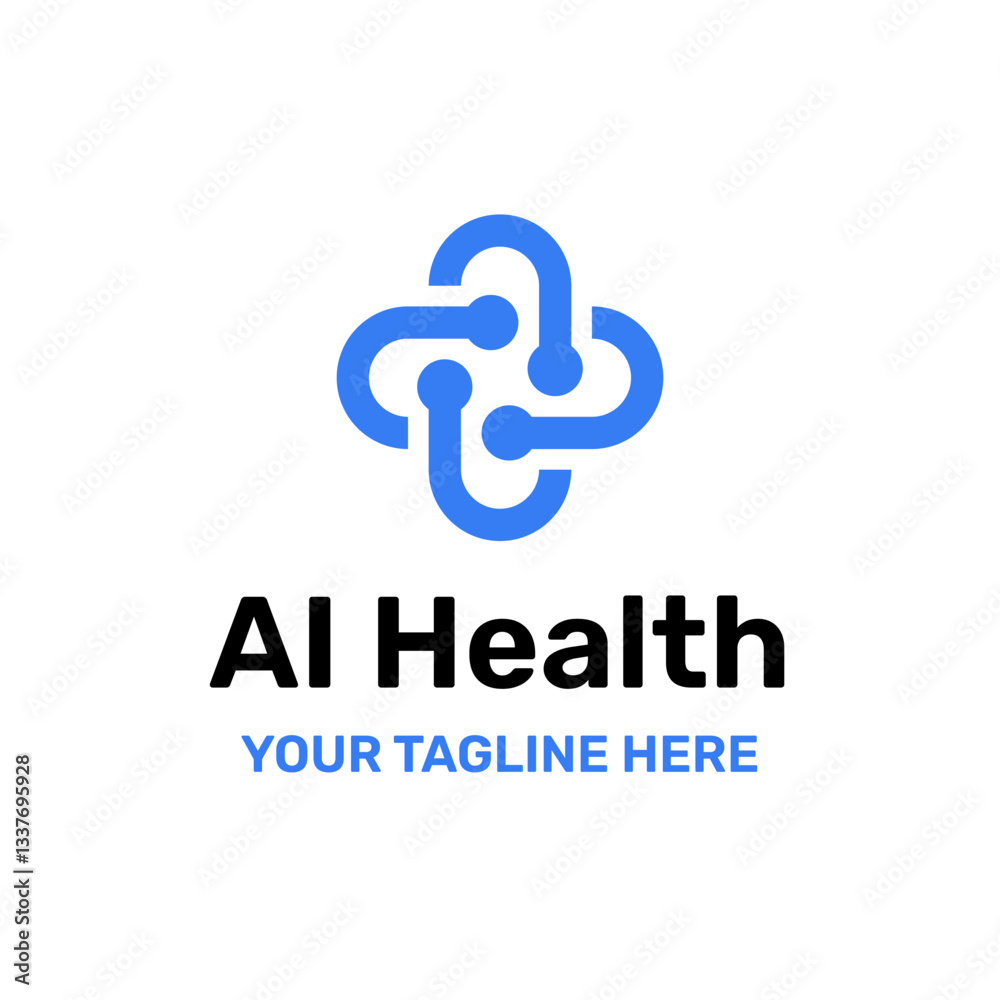 Cross Health Care Hospital AI Data Technology Logo Vector Abstract Illustration Icon Design Template Element Cross Health Care Hospital AI Data Technology Logo Vector Abstract Illustration Icon Design Template Element
