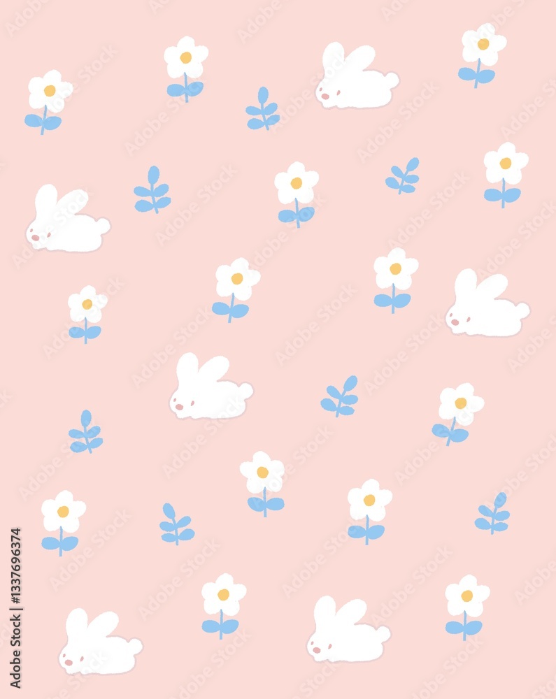 꽃 패턴 배경 꽃 패턴 배경