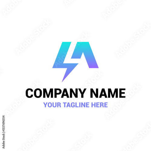 Power Lightning Initial M Letter Vector Abstract Illustration Icon Design Template Element 