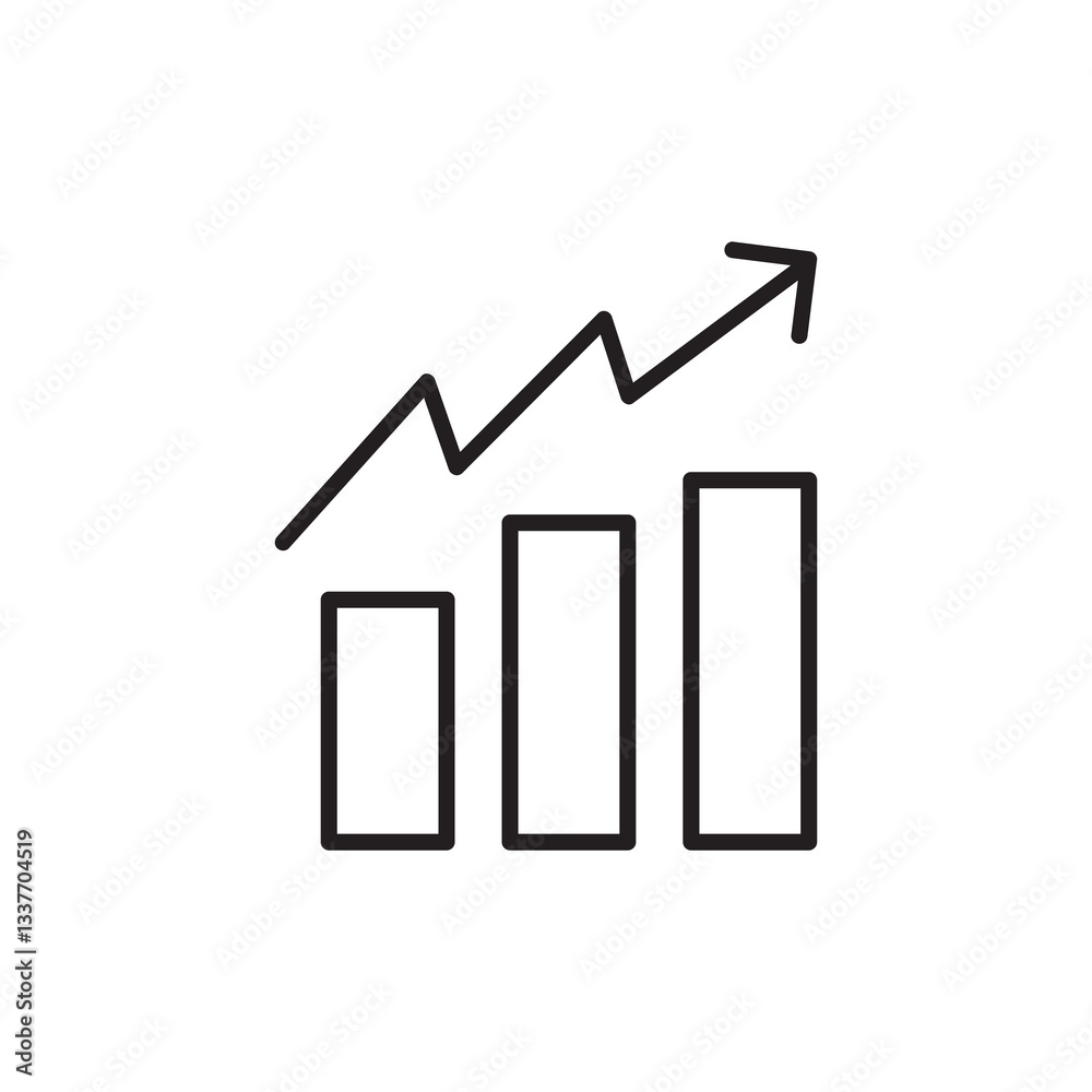growth rate icon, vector simple linear illustration for web and app..eps growth rate icon, vector simple linear illustration for web and app..eps