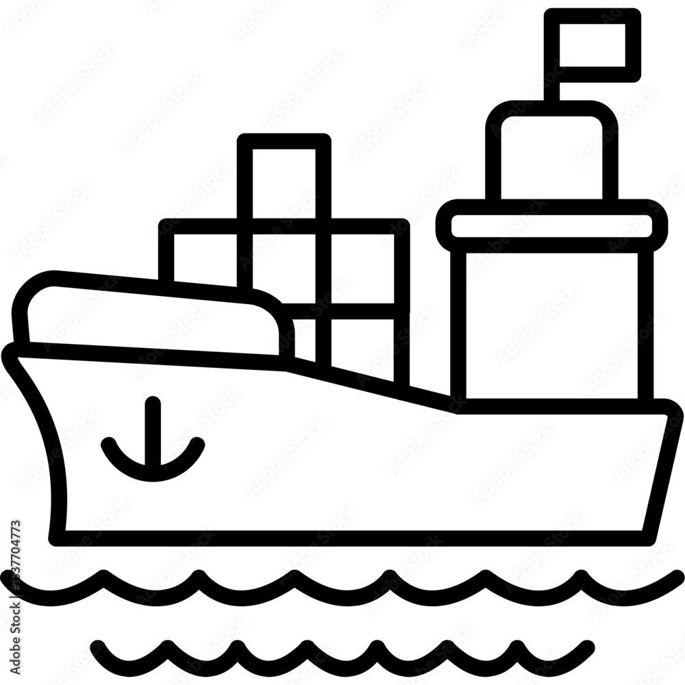 Cargo ship Icon Cargo ship Icon