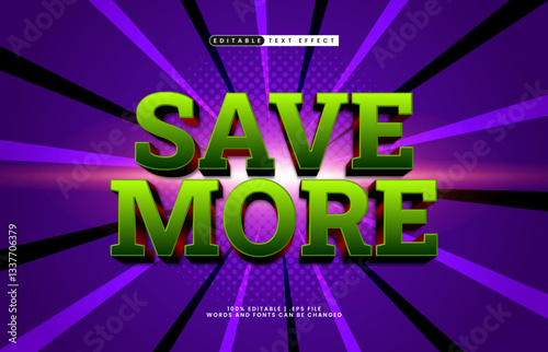 save more editable text effect with a sale and promo text effect