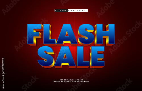 flash sale editable text effect with a sale and promo text effect