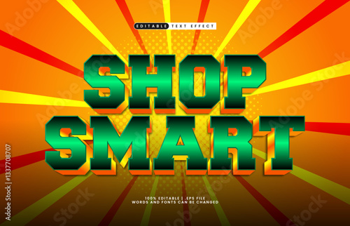 shop smart editable text effect with a sale and promo text effect