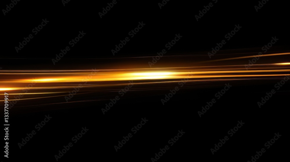 Abstract golden light streaks on a dark background Abstract golden light streaks on a dark background