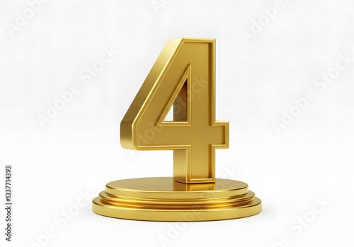Golden Number Four on a Pedestal