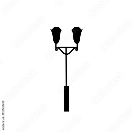 street lamp silhouette