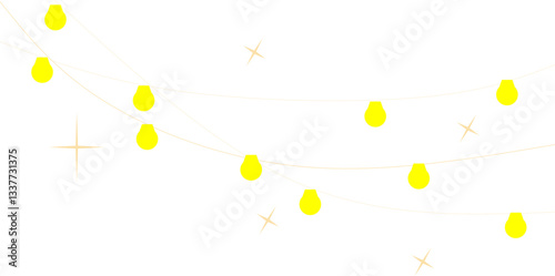 Festive New year Lights Element