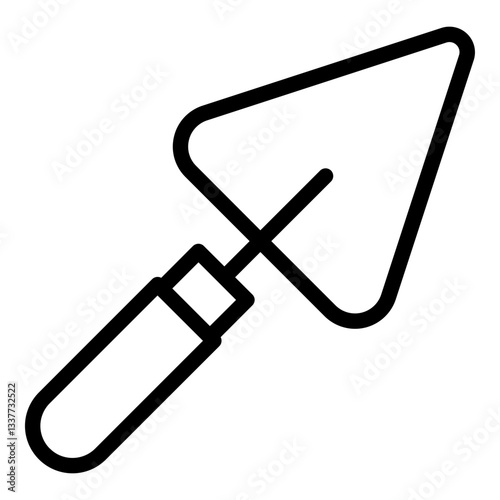 Trowel icon. Vector line icon