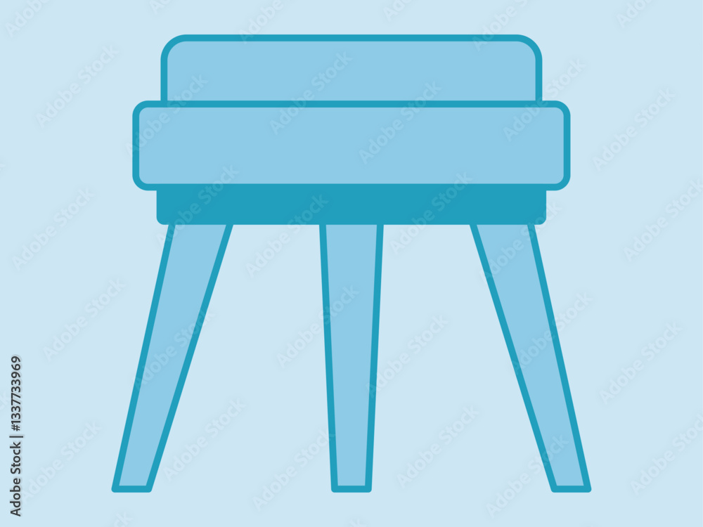 Stool icon. Furniture and Interior vector icon concept. Simple vector line icon. Stool icon. Furniture and Interior vector icon concept. Simple vector line icon.