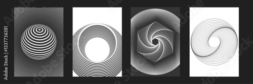 geometric patterns with lines shapes and designs poster vector background, perfect for contemporary fine art or graphic design concepts