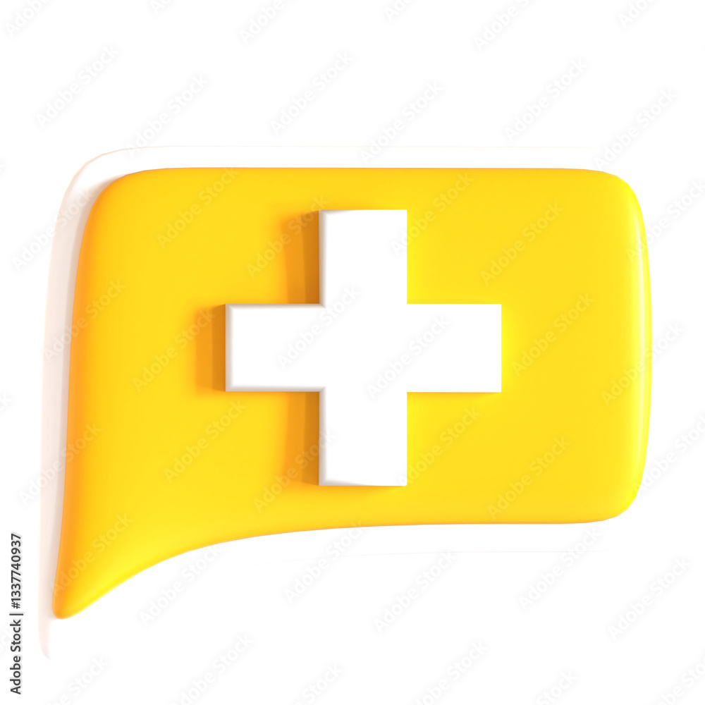 Obraz premium bubble chat add chat 3d icon illustration