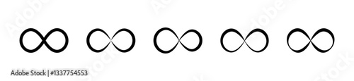 infinity icon set vector infinite, eternity, infinity, endless, loop, unlimited, icons, symbol