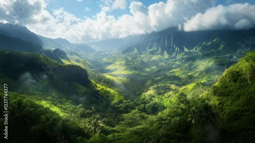 The distant view of the majestic mountain range captivated everyone with its stunning peaks and valleys.