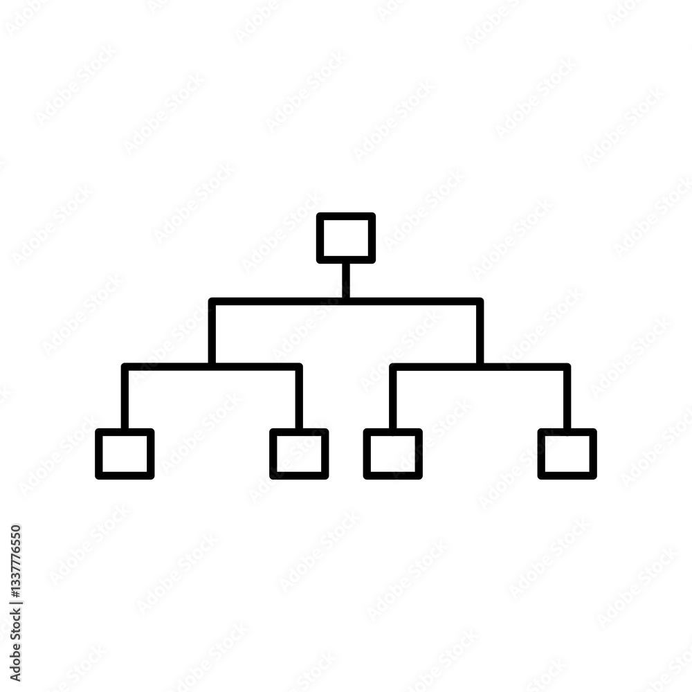 Hierarchical order outline icon, vector simple trendy style illustration for web and app..eps Hierarchical order outline icon, vector simple trendy style illustration for web and app..eps