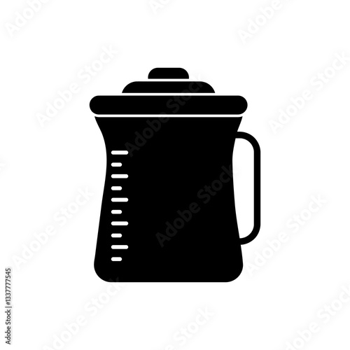Sippy cup outline icon, vector simple flat black trendy style illustration for web and app..eps
