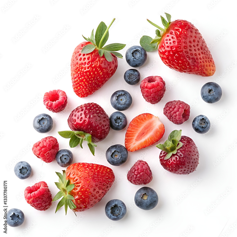 strawberry and blueberry strawberry and blueberry