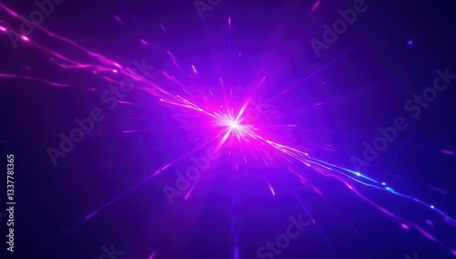Vibrant 80s Neon Explosion in Deep Purples and Blues with Synthwave Style