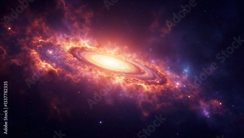 Cosmic Explosion with Nebula Background in Fantasy Atmosphere