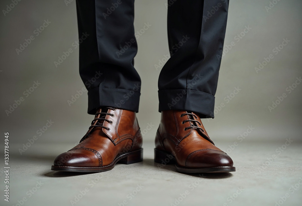 man wearing black boots man wearing black boots