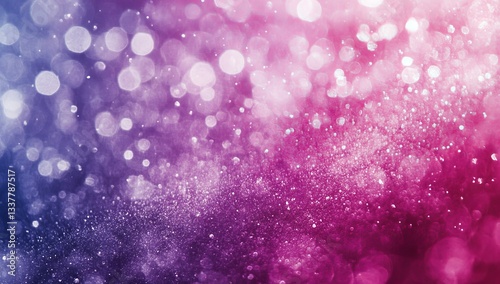 Abstract bokeh background with vibrant colors.  A mix of purple, pink, and white bokeh lights create a festive and celebratory atmosphere.  Particles and light effects suggest movement and energy