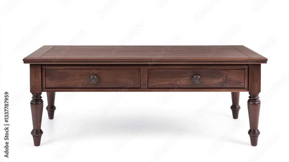 Solid wood coffee table with two drawers Solid wood coffee table with two drawers