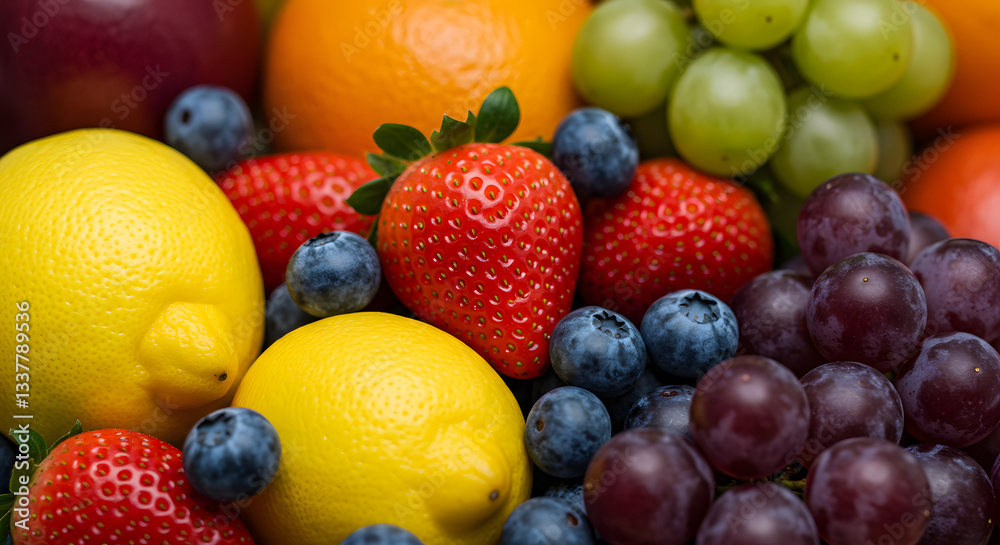 Vibrant Mixed Fruits, Fresh Fruit Platter, Healthy Snack Assortment, Generative AI image Vibrant Mixed Fruits, Fresh Fruit Platter, Healthy Snack Assortment, Generative AI image