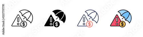 Failure Multi Style Icon Set Vector 