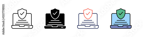 Reliability Multi Style Icon Set Vector 