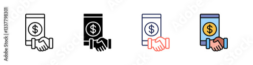Trustworthiness Multi Style Icon Set Vector 