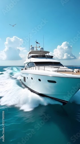 luxury yacht in the sea