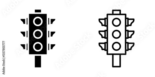 red light icon on white background