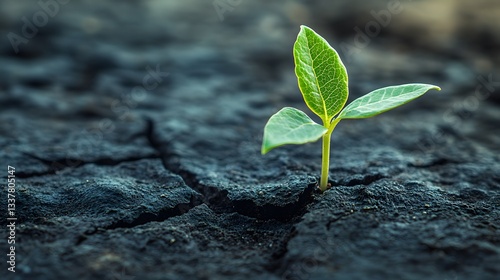 Resilience: A Tiny Sprout Breaking Through Cracked Earth