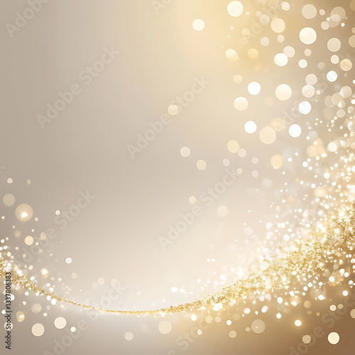 classic ivory white bokeh background with subtle golden shimmer