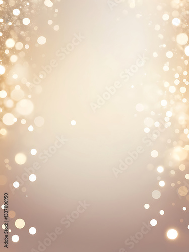 classic ivory white bokeh background with subtle golden shimmer