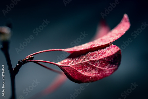 close up of red flower