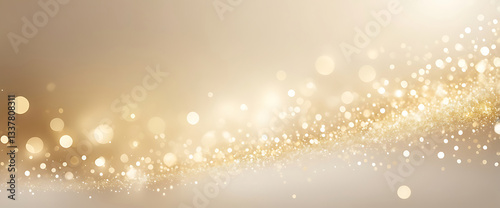 classic ivory white bokeh background with subtle golden shimmer