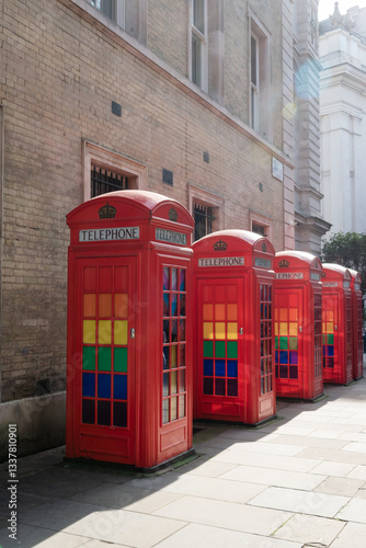 Photography red telephone box in london