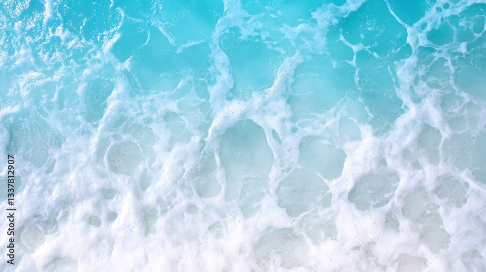 Fototapeta premium Azure water's foamy texture