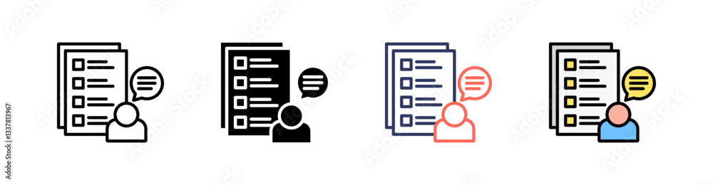 Test Multi Style Icon Set Vector Test Multi Style Icon Set Vector