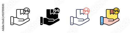 Package Multi Style Icon Set Vector 