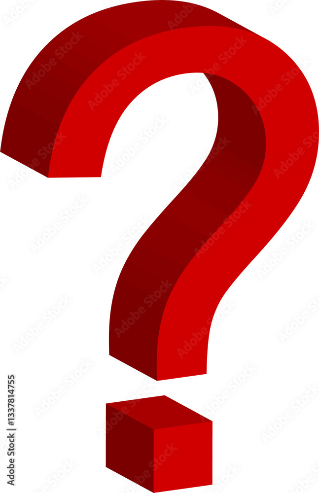 3D Question mark vector icon transparent background 3D Question mark vector icon transparent background