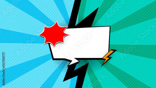 Dynamic comic burst illustration ideal for marketing and promotional content.
