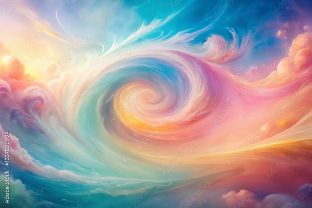 Fototapeta premium Serene Pastel Swirls: Harmonious Background for Calm & Peaceful Imagery